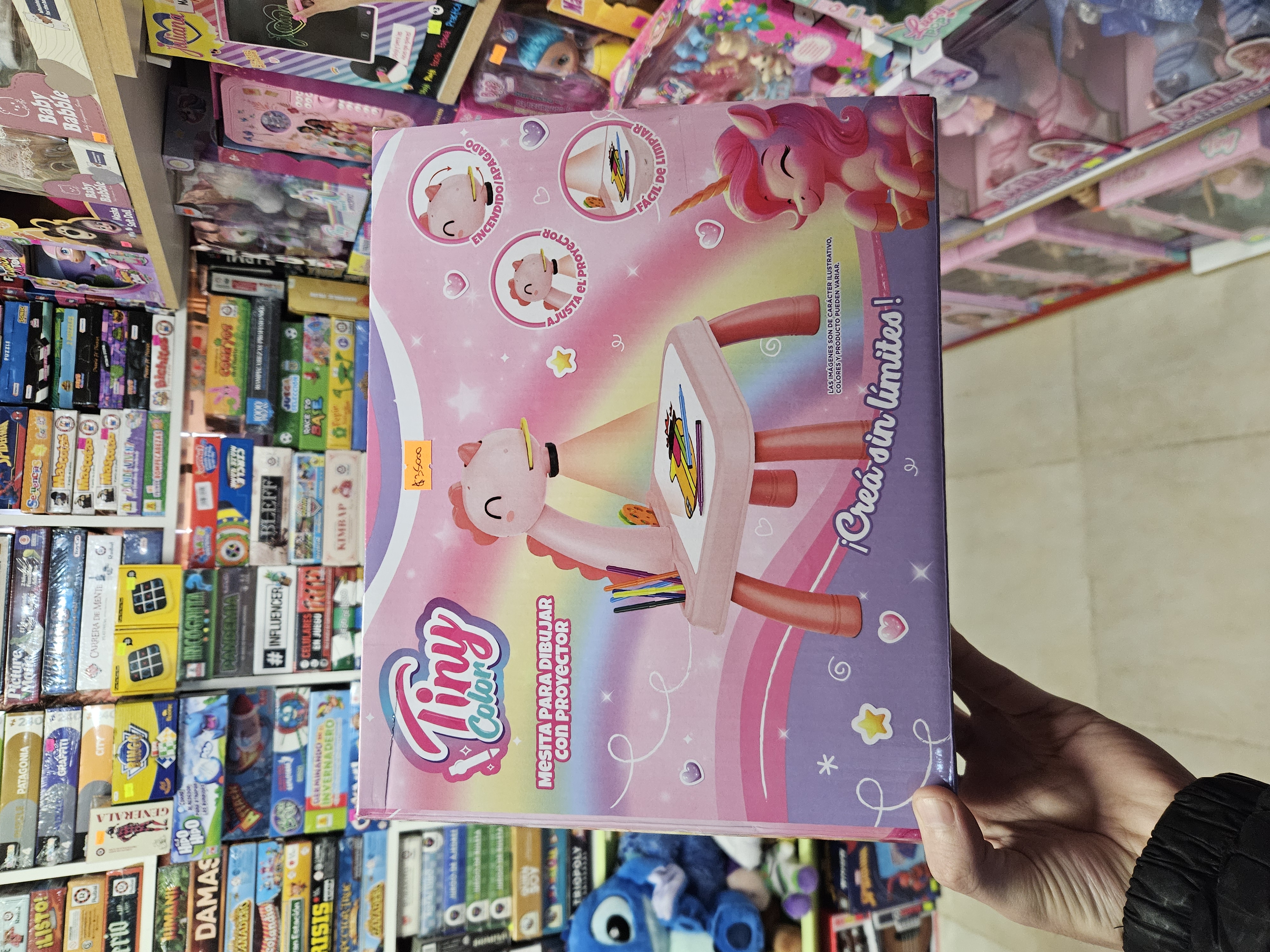 Mesita para dibujar con Proyector Unicornio