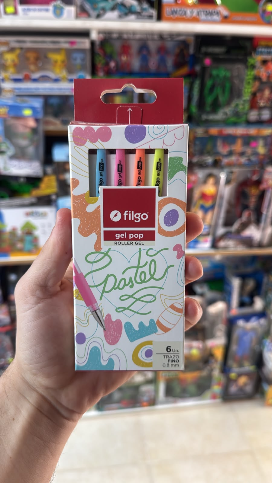 Lapiceras Gel Pop Pastel X6