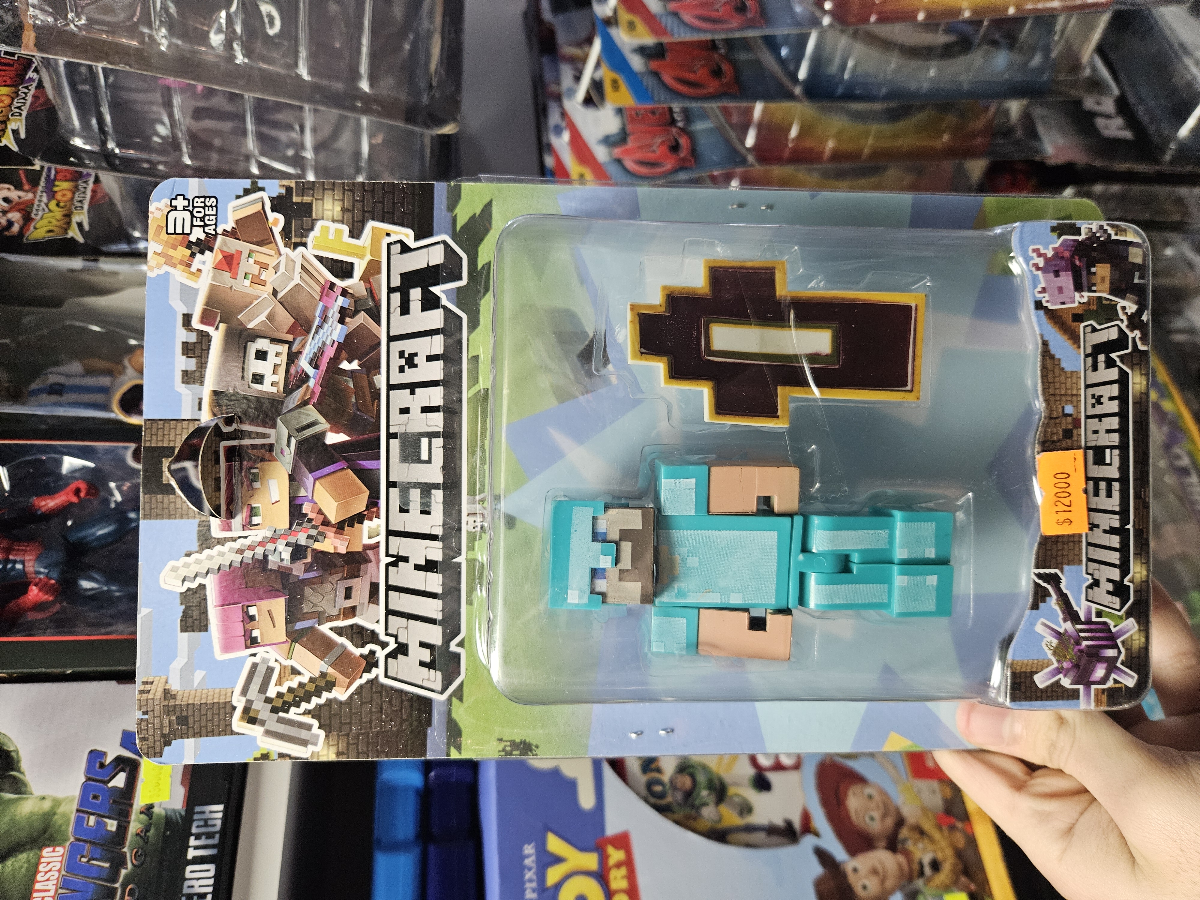 Figura Minecraft Steve Diamante